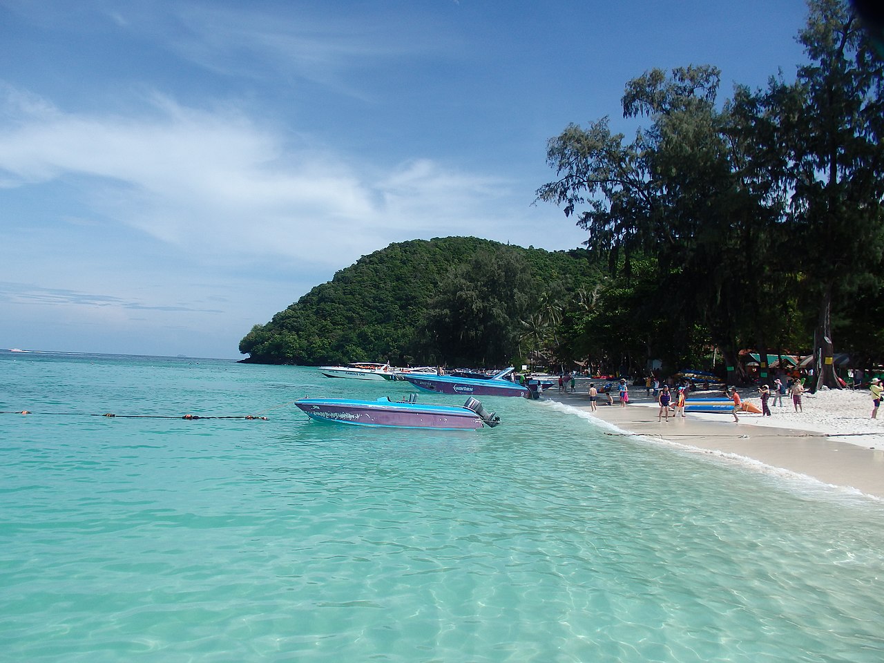 Idyllic beache with crystal-clear water in Rawai, Phuket
