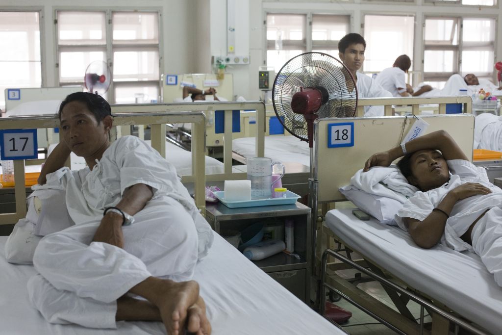 Dengue patients in the Mahidol Tropical Medicine Hospital in Bangkok.