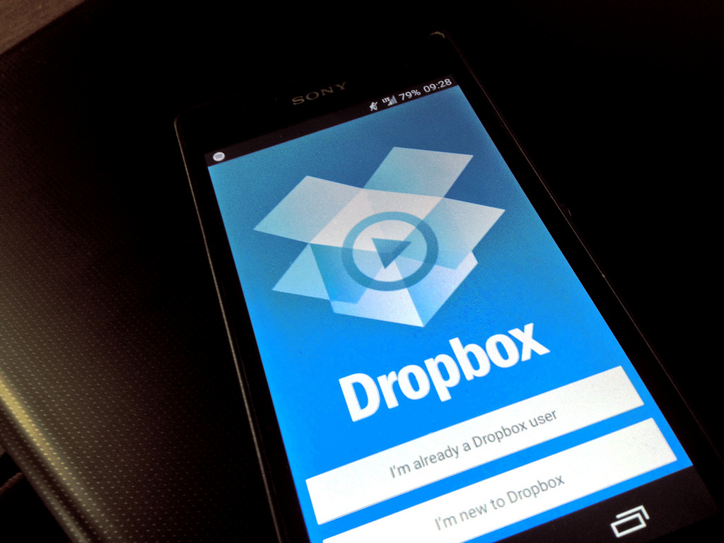 Dropbox on a smartphone device