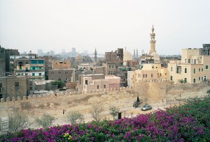 Ayyubid Wall Al-Azhar Park in Cairo, Egypt
