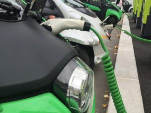 Electric motorcycles charging battery