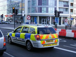 Merseyside Police car in London, UK