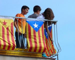 Estelada flags in Catalonia