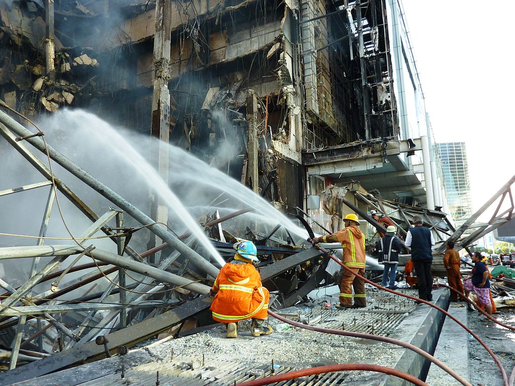 Firefighters at CentralWorld