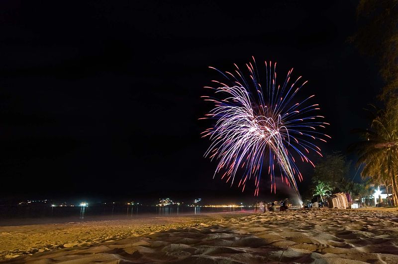 Fireworks on Patong beach