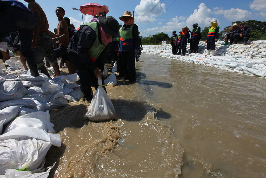 Sandbags flood protection