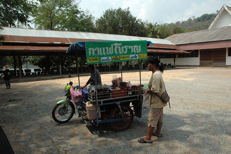 Food Vendor Motorbike with Sidecar in Kalasin
