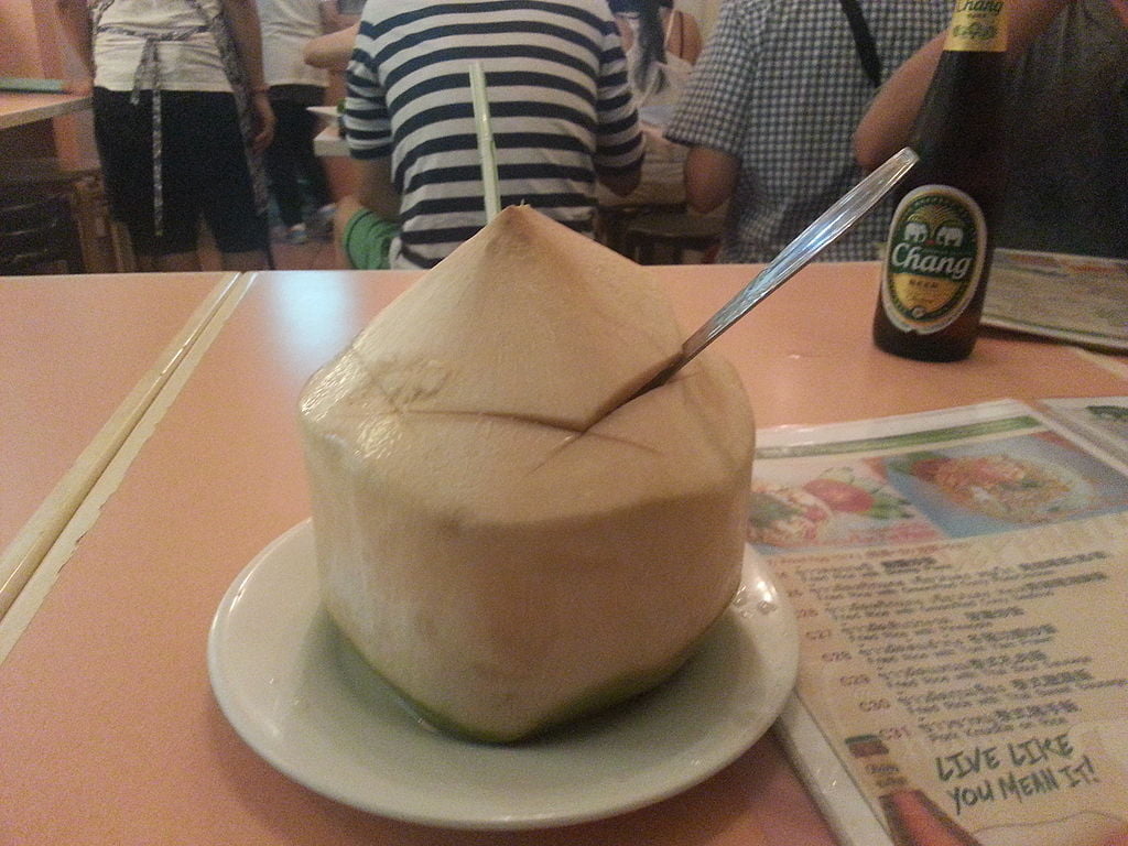 Fresh tender Thai coconut