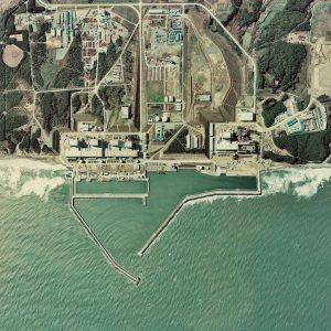 Aerial view of the Fukushima I plant area