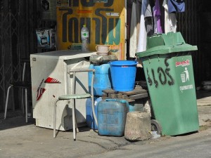 Trash bins and garbage in Bangkok