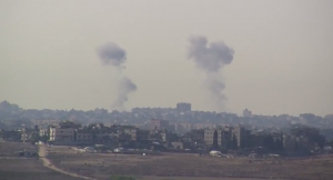 Smoke above Gaza Strip