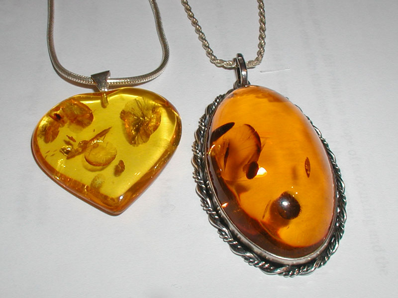 Amber pendants in Thailand