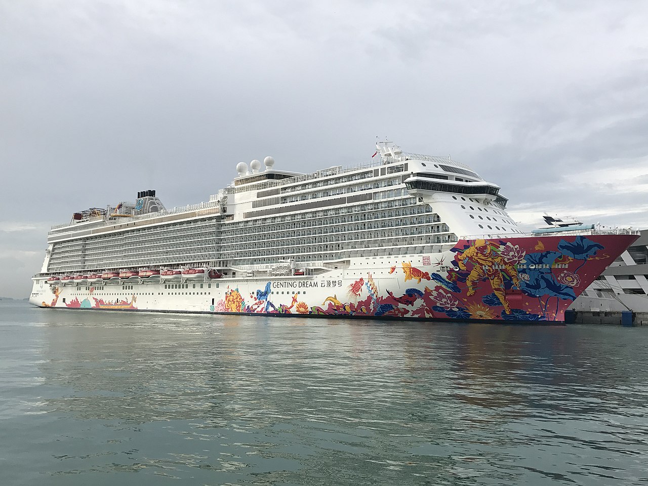 Genting Dream at Marina Bay Cruise Centre in Singapore