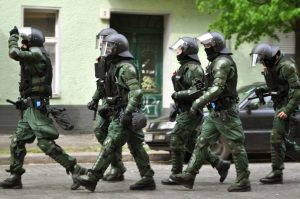 German police in Gotlandstrasse