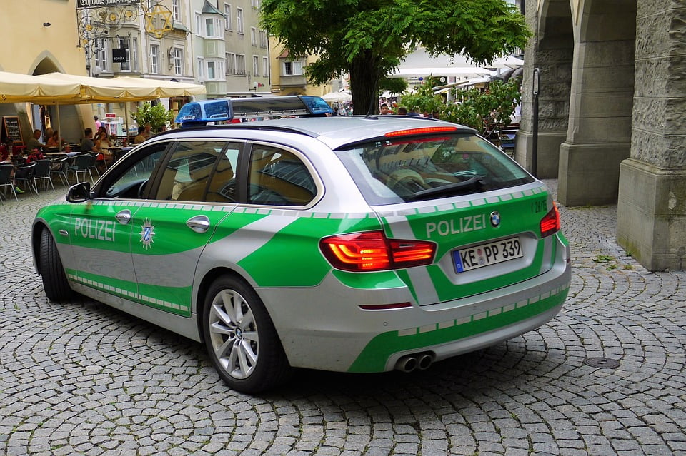 German police BMW car