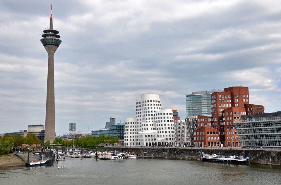 Buildings and TV tower in Düsseldorf, Germany