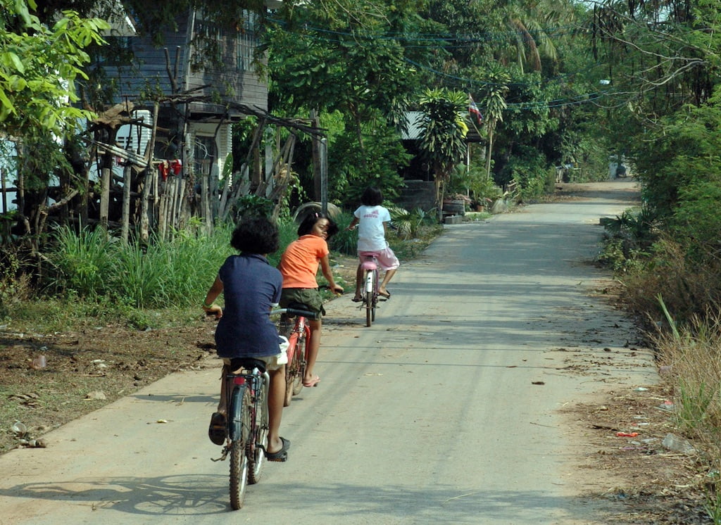 Girls Bicycling in Yodakeng.