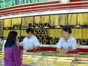 Gold Shop in Chinatown, Bangkok.