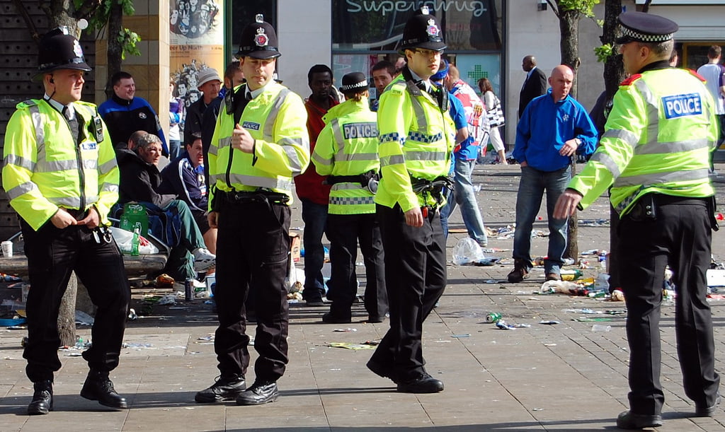 Police officers in Manchester