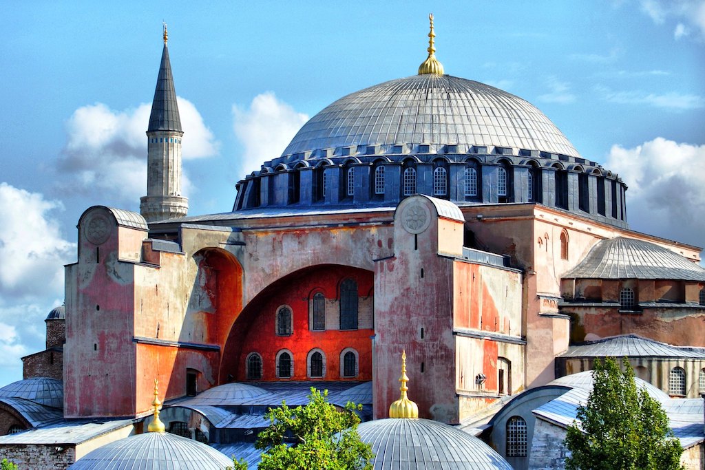 Hagia Sophia basilica in Istanbul, Turkey