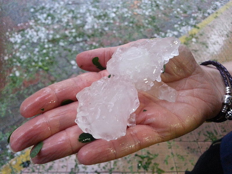 Picture taken during a hailstorm