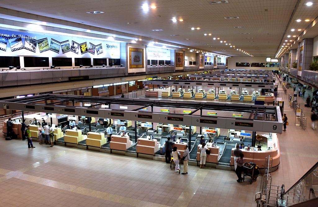Departure terminal at Don Muang Airport, Bangkok
