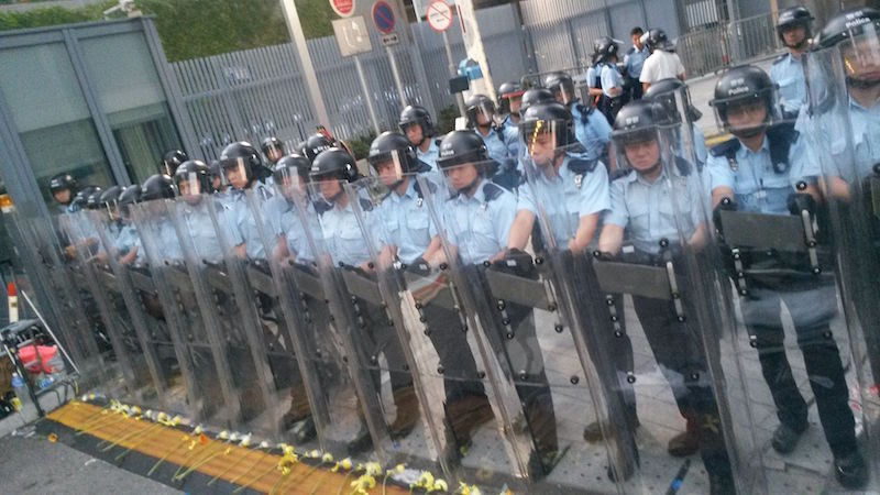 Hong Kong police during protests.