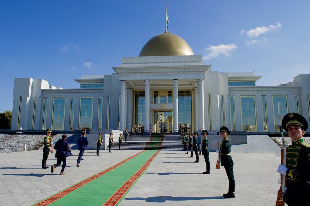 Honor Guard at Oguzkhan Presidential Palace in Turkmenistan