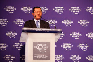 Former Prime Minister of Cambodia Hun Sen at the World Economic Forum