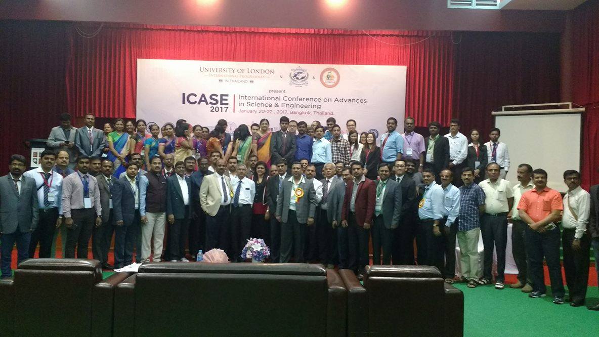 ICASE 2017, International Conference on Advances in Science and Engineering in Bangkok