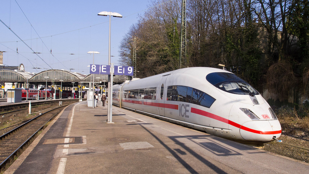 ICE 3 train at Aachen station, Germany