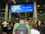 Tourist queue at Bangkok's Suvarnabhumi airport immigration.