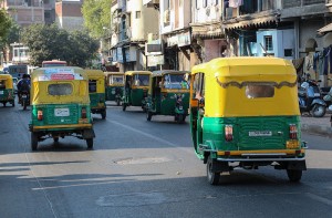 Auto rickshaws in Ahmedabad, India