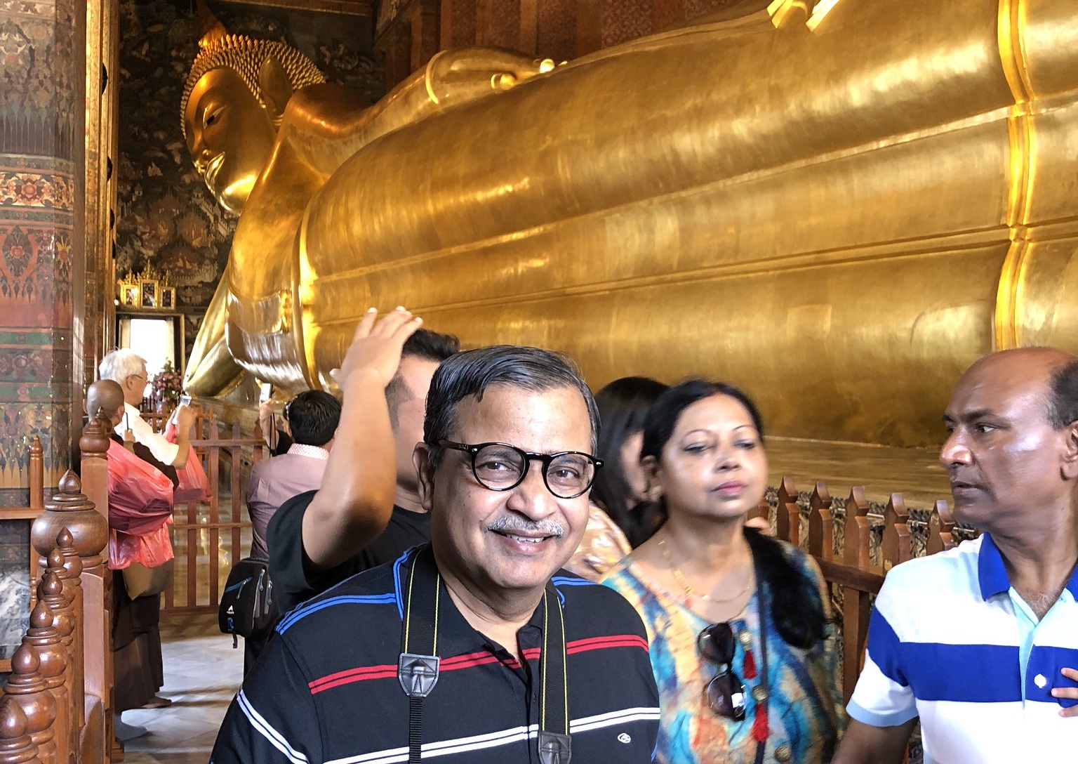 Indian tourists visiting Wat Pho, Temple of the Reclining Buddha in Bangkok