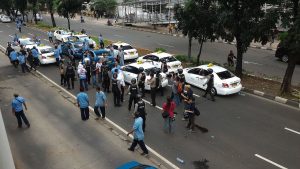 Protest in Jakarta, Indonesia