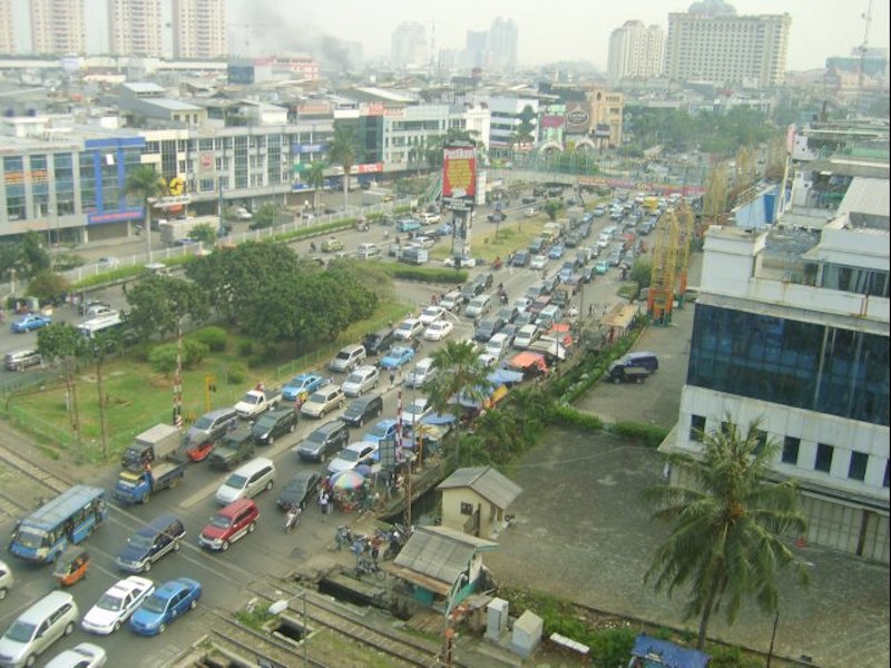 Traffic jam in Jakarta, Indonesia