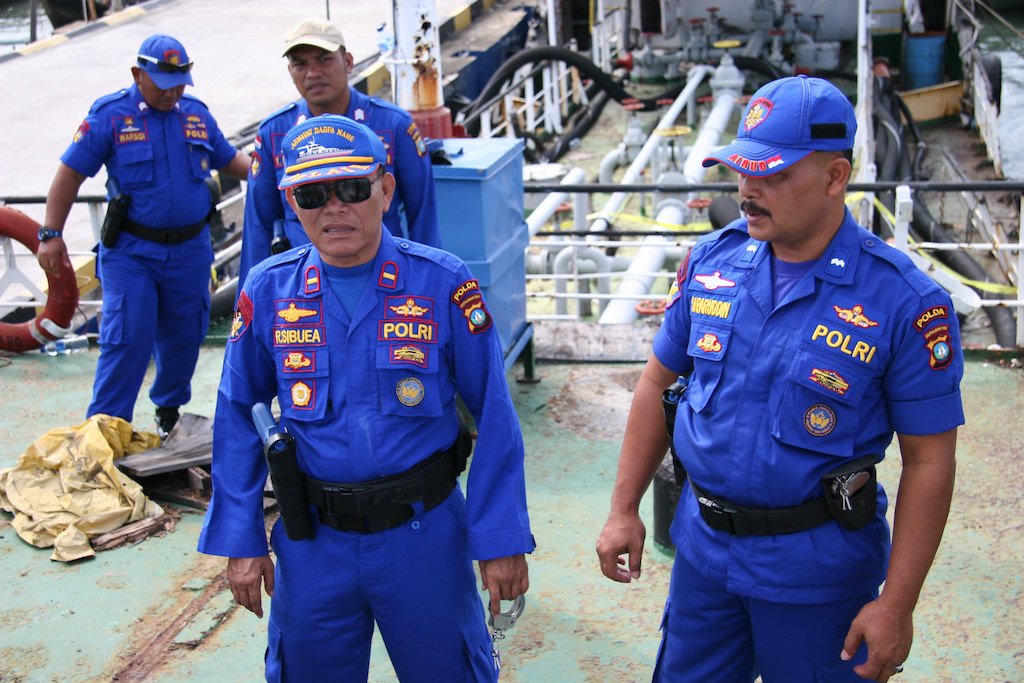 Indonesia Maritime Police (POLAIR) in Batam, Indonesia