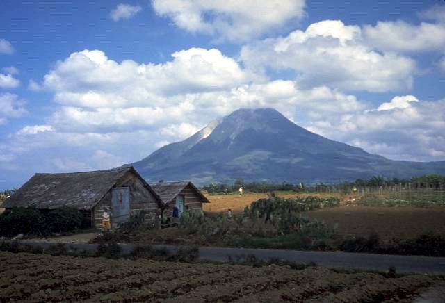 Sinabung volcano in Indonesia