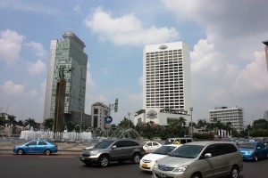 Welcome Statue and Hotel Indonesia Roundabout area of Jakarta