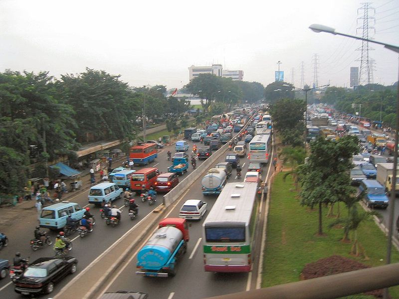 Traffic in Jakarta, Indonesia