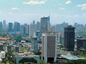 Cityscape in Indonesia