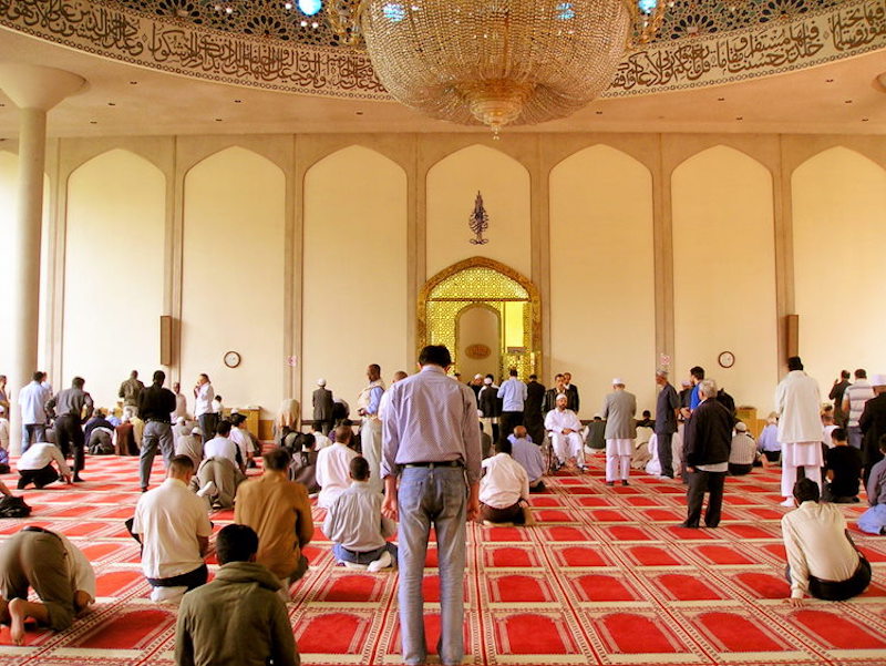 Inside a mosque in London