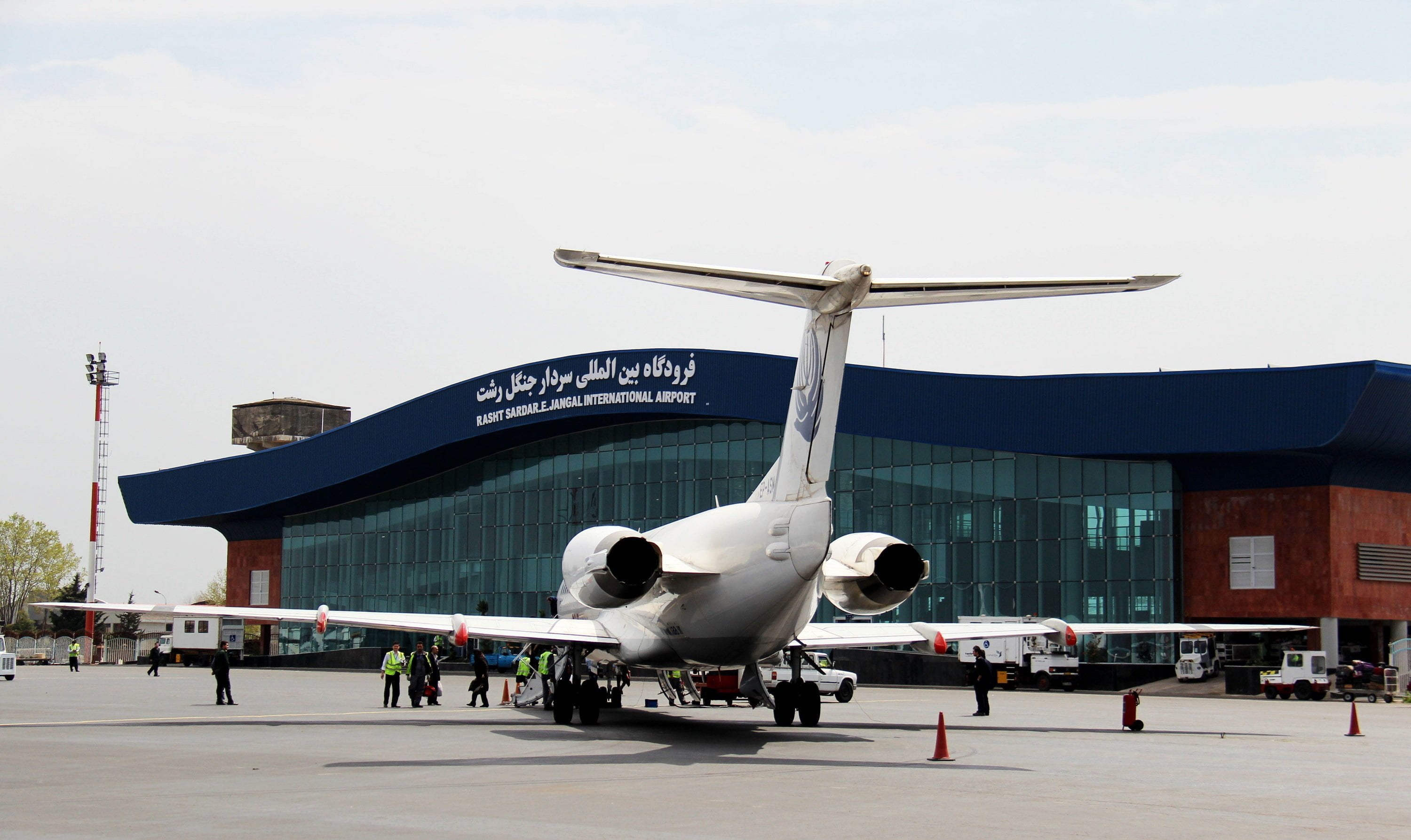 Fokker 100 at Rasht International Airport, Iran