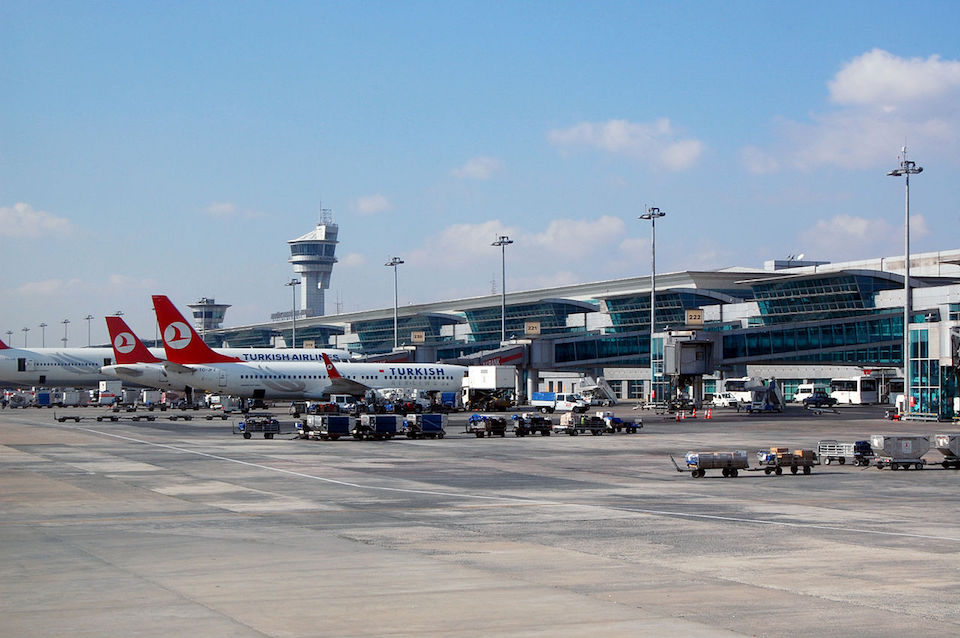 Turkish Airlines aircraft at Istanbul Ataturk Airport