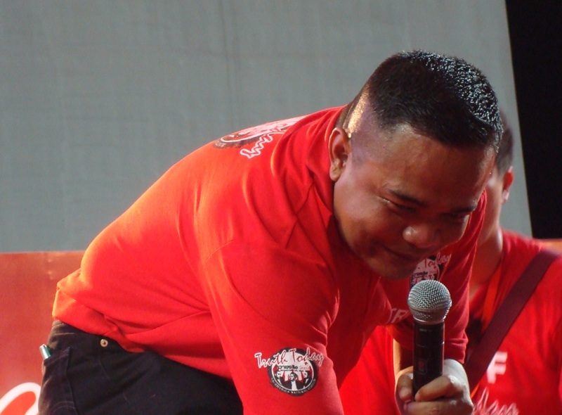 Red Shirt leader Jatuporn Prompan during a UDD speech