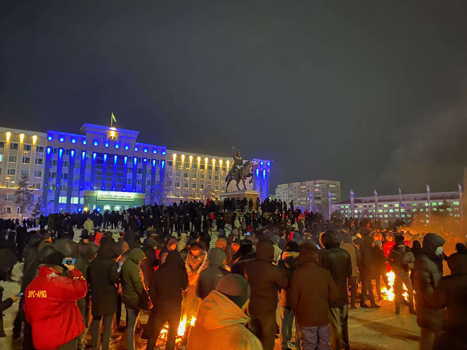 Kazakhstan protests in Aqtobe, January 4, 2022