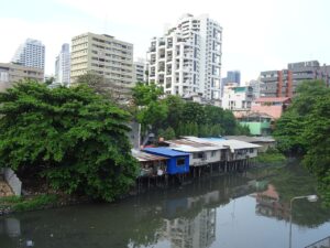 Canal (Khlong) located in Khlong Toei District in Bangkok