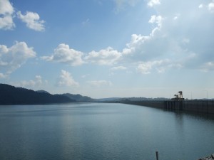 Khlong Tha Dan Dam Reservoir in Nakhon Nayok Province