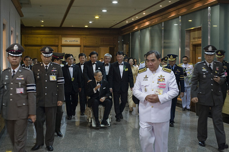 His Majesty King Bhumibol Adulyadej at the Auditorium of the Siriraj Hospital, on Wednesday, 29 September 2553