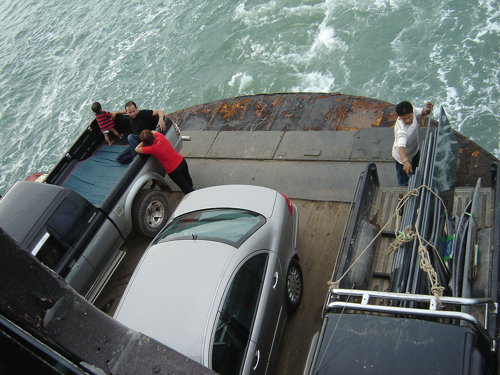Ferry to Koh Chang transporting cars